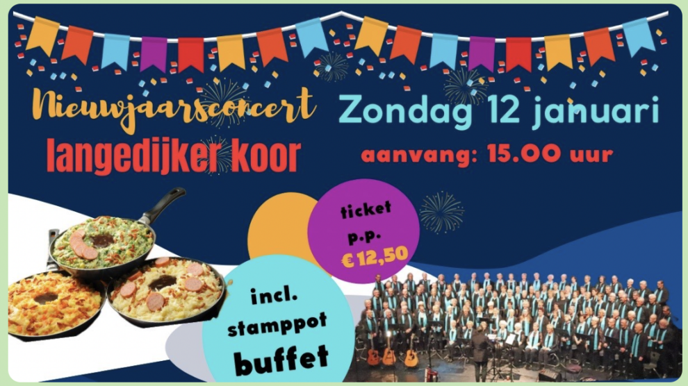 NIEUWJAARSCONCERT met het Langedijker koor!